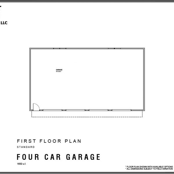 Four Car Garage 1650SF | Meyer Home Sales LLC Custom Homes and Additions