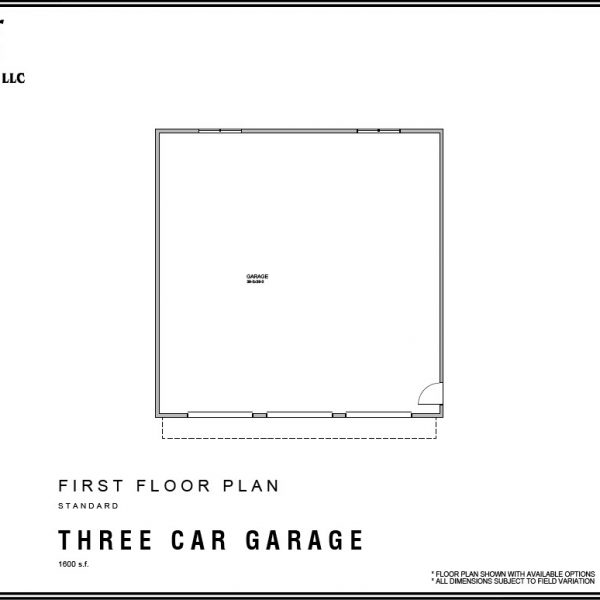Three Car Garage 1600SF | Meyer Home Sales LLC Custom Homes and Additions